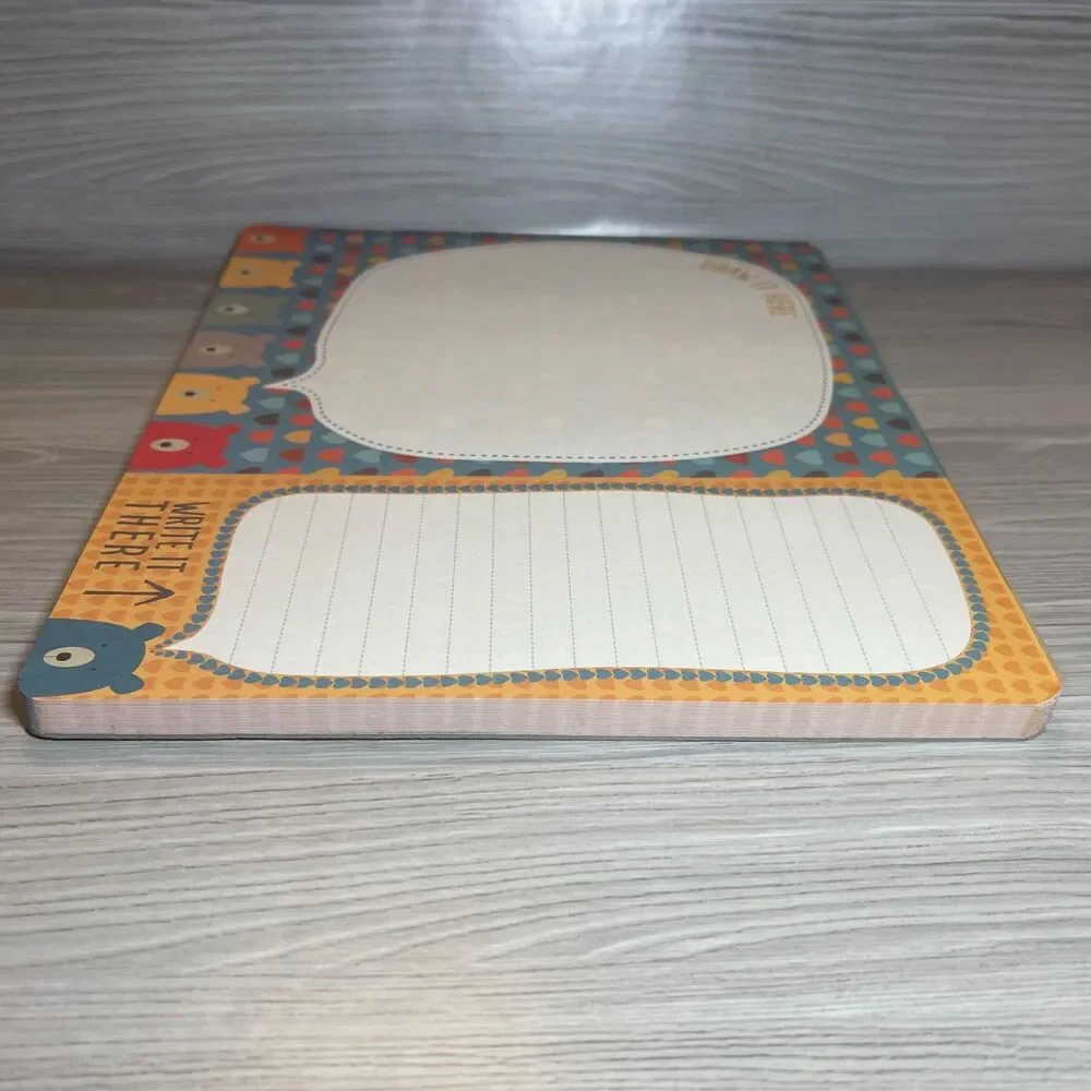 Draw It Here - Write it There | Bear Themed Make-a-List Perforated Notepad